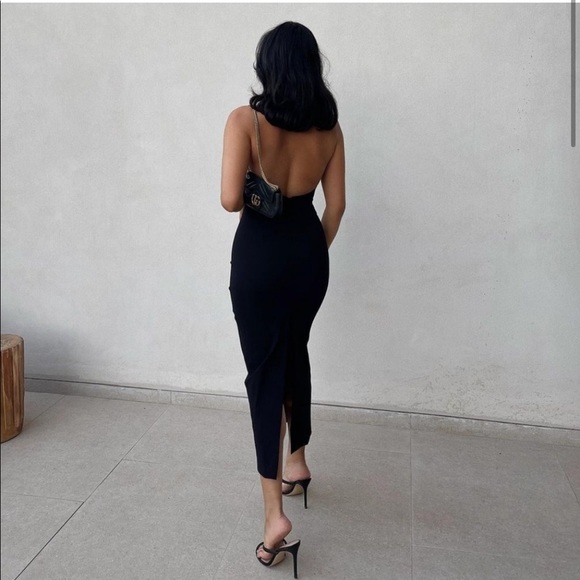 Zara cut out halter black dress size L - Picture 7 of 9